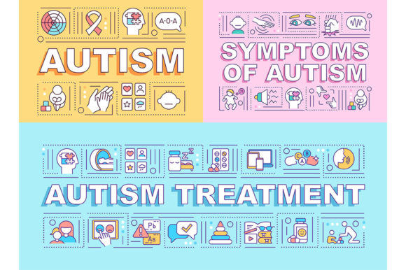 Autism Word Concepts Banner Set: Graphics & Graphic Templates