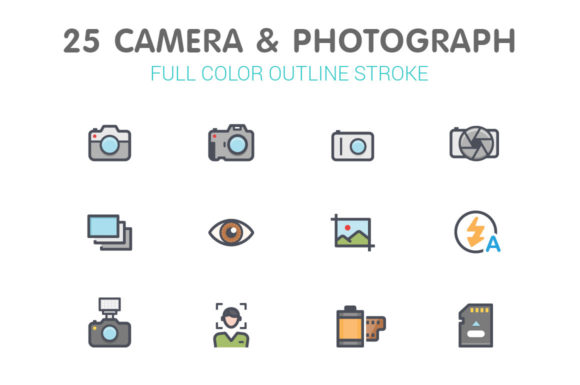 Camera and Photograph Color Icon: Graphics & Icons for Real Publishing