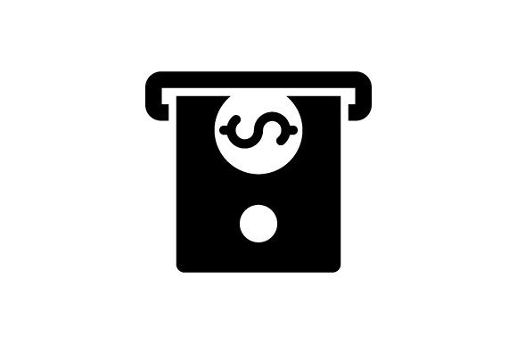 Cash out Bank Transaction Icon Graphics