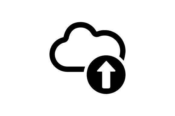 Cloud Data Upload Icon Graphics
