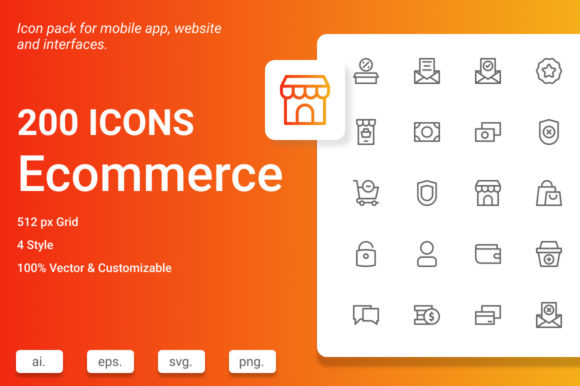 Ecommerce Icon Pack: Graphics & Icons for Crafters