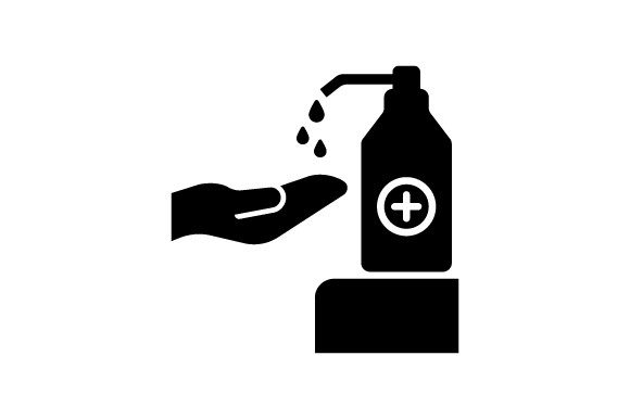 Hand Sanitizer Icon: Clean Graphics & Versatile Icons for Local Brands