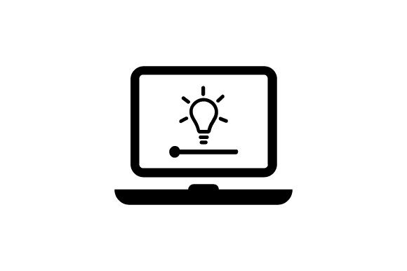 Laptop Display Brightness Control Icon: Clean Graphics & Icons for Real Publishing