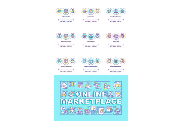 Online Marketplace Graphics for Modern Branding