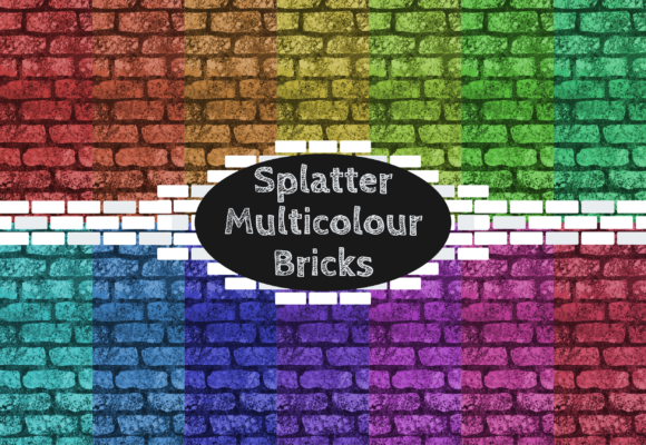 Paint Splatter Brick Graphics for Handmade Design