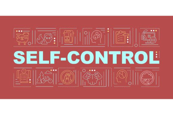 Self Control Tips Word Concepts Banner: Graphics for Local Branding