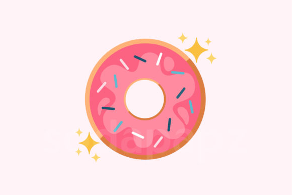 Sweet Deluxe – Strawberry Donut Icon: Graphics & Icons for Sellers