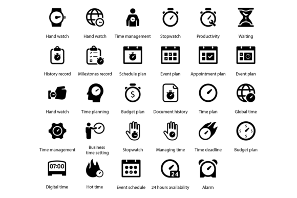 Time Icons: Modern Graphics & Icons for Real Design Work